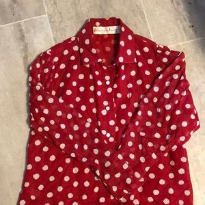 70s rare two piece Pauline trigere blouse and vest